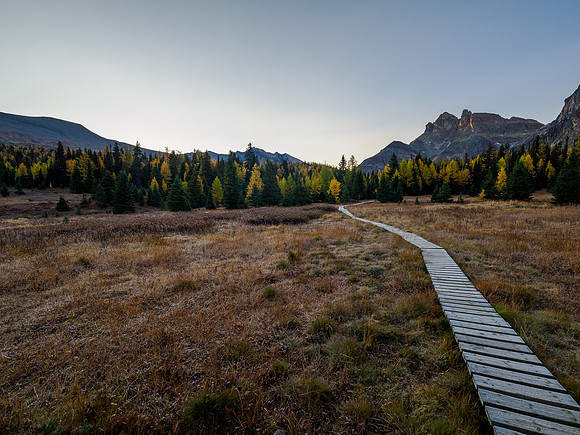 Hiking from Lake Magog up the Wonder Pass Trail.