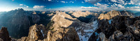 Shadows are long but the views don't suffer for it. From L to R summits include Aye, Assiniboine, Eon, Gloria, Terrapin, The Towers, Wonder, Marvel, Aurora, Byng, Currie, Red Man, White Man, Soderhol