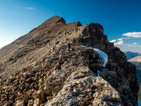 Sticking to the ridge crest provided the best scrambling and views - especially to our right over Aurora and Byng.