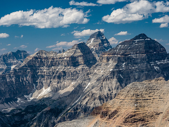 The Marshall, Aye, Assiniboine and Eon (L to R) are even "huger" than Brussilof and all are likely harder and for sure longer to ascend.