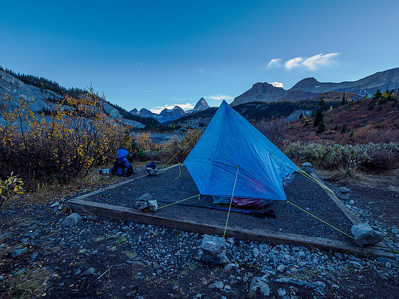 My Zpacks Solo Plex tent at the Og Lake campground.