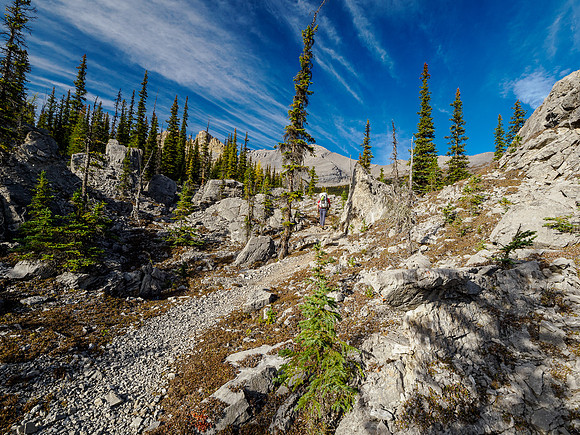 Hiking the Valley of the Rocks Trail to Og Lake.