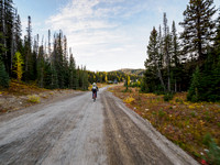 Biking up the Sunshine Road.