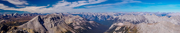 Sunshine Meadows at left and the Sundance Range at right.