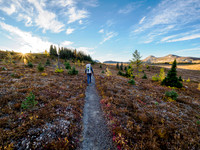 Hiking the Sunshine Meadows to Howard Douglas Lake.