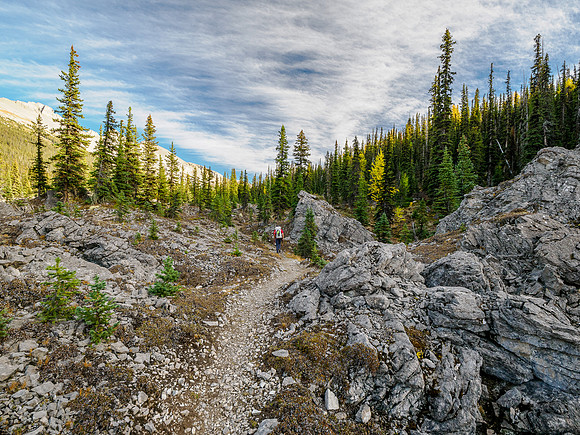 Hiking the Valley of the Rocks Trail to Og Lake.
