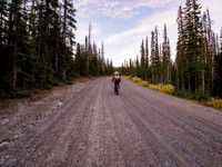 Biking up the Sunshine Road.