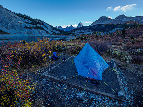 My Zpacks Solo Plex tent at the Og Lake campground.