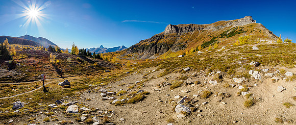 Hiking through Citadel Pass.