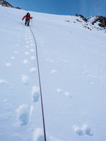 It's a steep grind up the NW face!