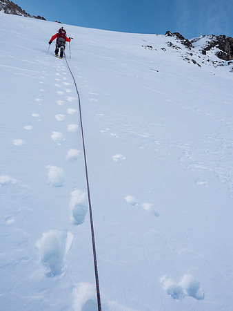 It's a steep grind up the NW face!