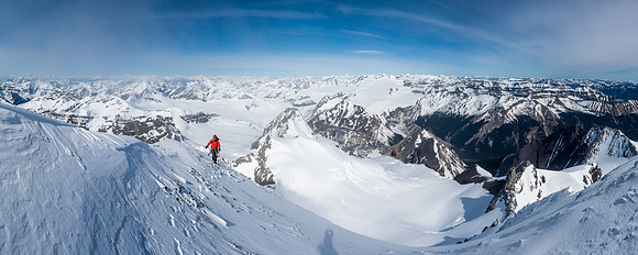 Mike approaches the summit of Mount Forbes!