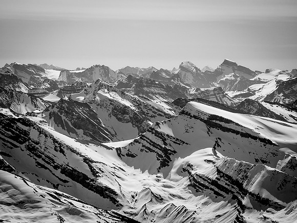 Looking towards the Skoki region with Douglas and St. Bride at right and Drummond at left.