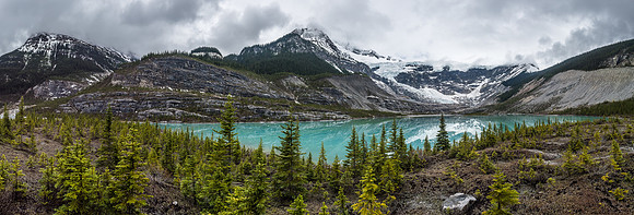 At the western end of the Glacier River valley lies a lovely colored tarn which is the first collection point for the melting Lyell Icefield