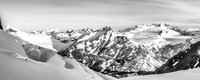 Some pretty big holes on the North Glacier (L) as we thread our way up.