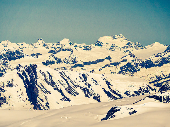 Clemenceau is just one of four Canadian Rockies summits over 12,000 feet. Tusk, to the left of Clemenceau is another Rockies 11,000er.