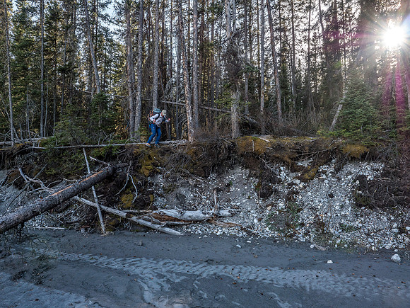 We managed to get through the gnarliest section of trail along the Glacier River already on Sunday afternoon