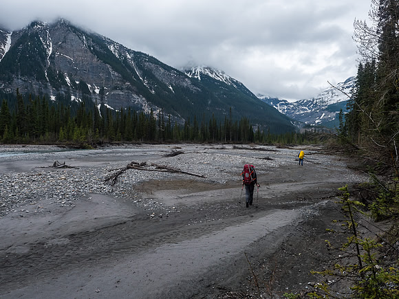 There were a few recently washed out sections of trail where we simply walked on the dry river flats rather than deal with heinous bushwhacking.