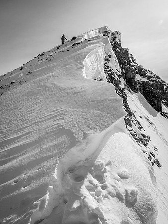 Looking back up the arete.