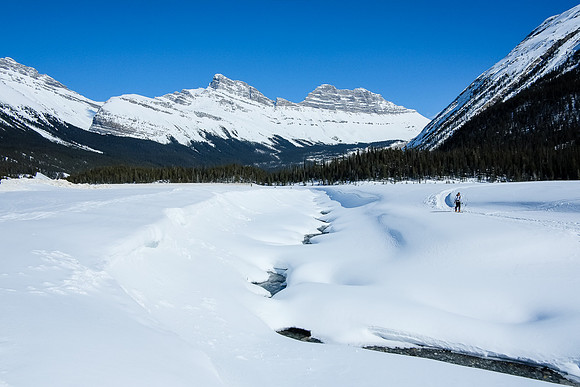 Skiing to the Big Bend parking spot.