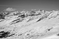 That pyramidal peak in the far distance is Tsar Mountain.