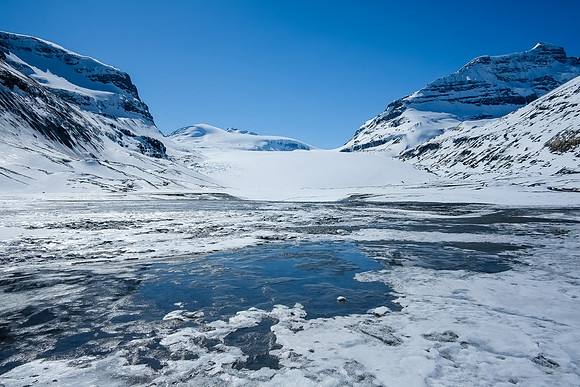 Looking back from a melting approach valley.