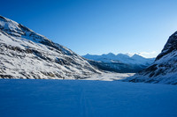 Looking back at Ferenc coming up the initial roll at the toe of the glacier.