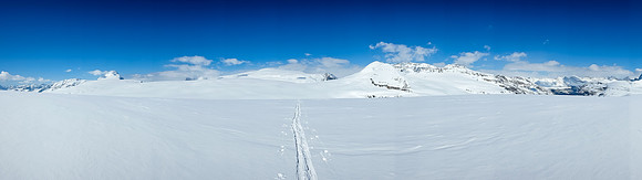 Descending Castleguard Mountain.