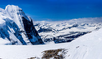 Great views past the east face of Twins Tower from the Stuts col.