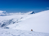 Skiing the west face of Stutfield NE.
