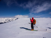 On the summit of Stutfield Peak.