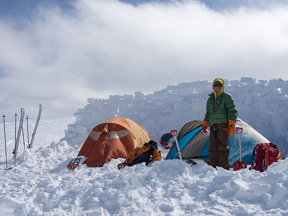 Another key to winter camping is to keep standing / moving to stay warm.