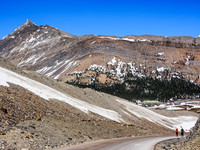 Walking to the climber's parking lot.