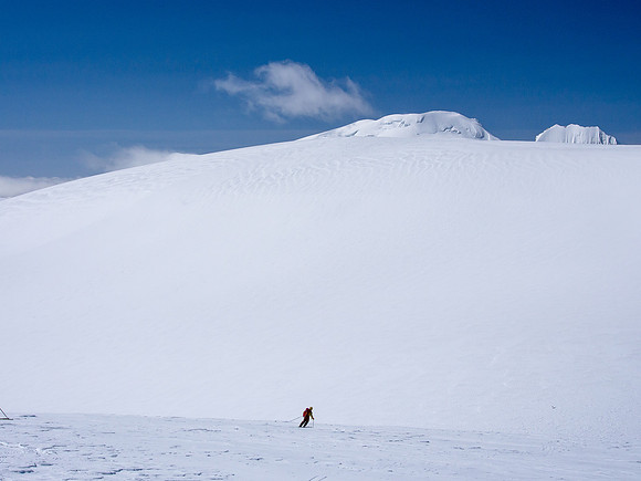 Skiing the west face of Stutfield NE.