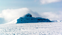 Castleguard Mountain still looks like a mountain. In a few hours it'll look like nothing more than a bump on the ice field.