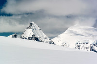 West, South and North Twin peaks from near camp.