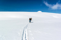 Time to grunt back up the far side of the trench - our destination just peaking out above us now.