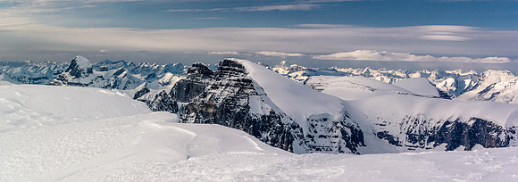 Mount Alberta, Charlton, Unwin, Woolley, West Twin, Twins Tower, North Twin, South Twin, Warren, Brazeau, Stutfield, Stutfield East and Poboktan