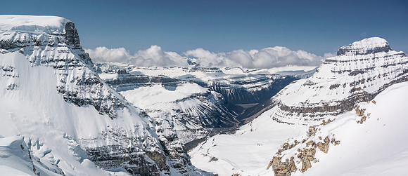 Incredible views down Habel Creek past Mount Alberta on the right.