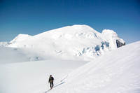 Looking back at Kev with South Twin, North Twin and Twins Tower from L to R.