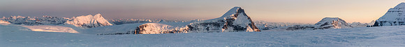 Evening lighting on the Columbia Icefield.