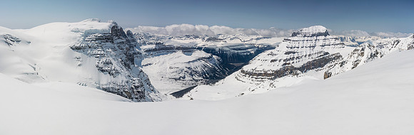 Incredible views down Habel Creek past Mount Alberta on the right.