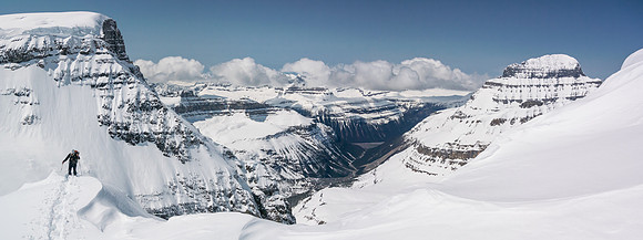 Another shot of Kev coming up the south ridge behind me. Habel Creek is far below.
