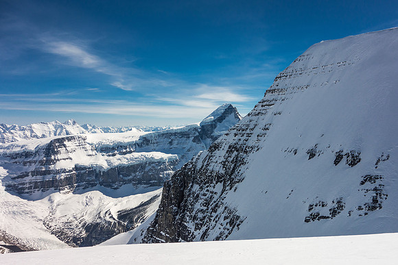 Believe it or not - Trevor Sexsmith skied the slope at right - off of South Twin.