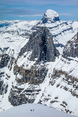 Helen's team sits below South Twin.