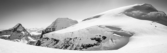 The route we'll take next time goes UNDER the shadowed roll and ABOVE the hole just under South Twins ridge line.