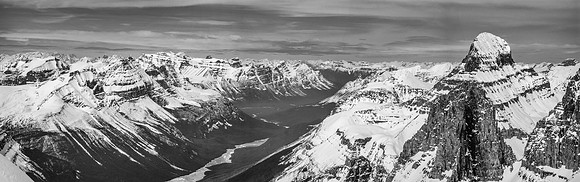 Looking north past Mount Alberta.