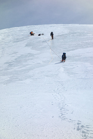I see Anton's head! The glacier 'gives birth' to Anton as JW pulls him back from the dark.