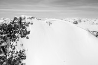 Looking across as the guided team follows our track up West Twin