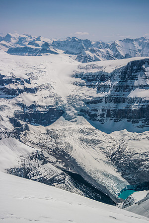 The Columbia Glacier dumps into the lower trench just above Columbia Lake.